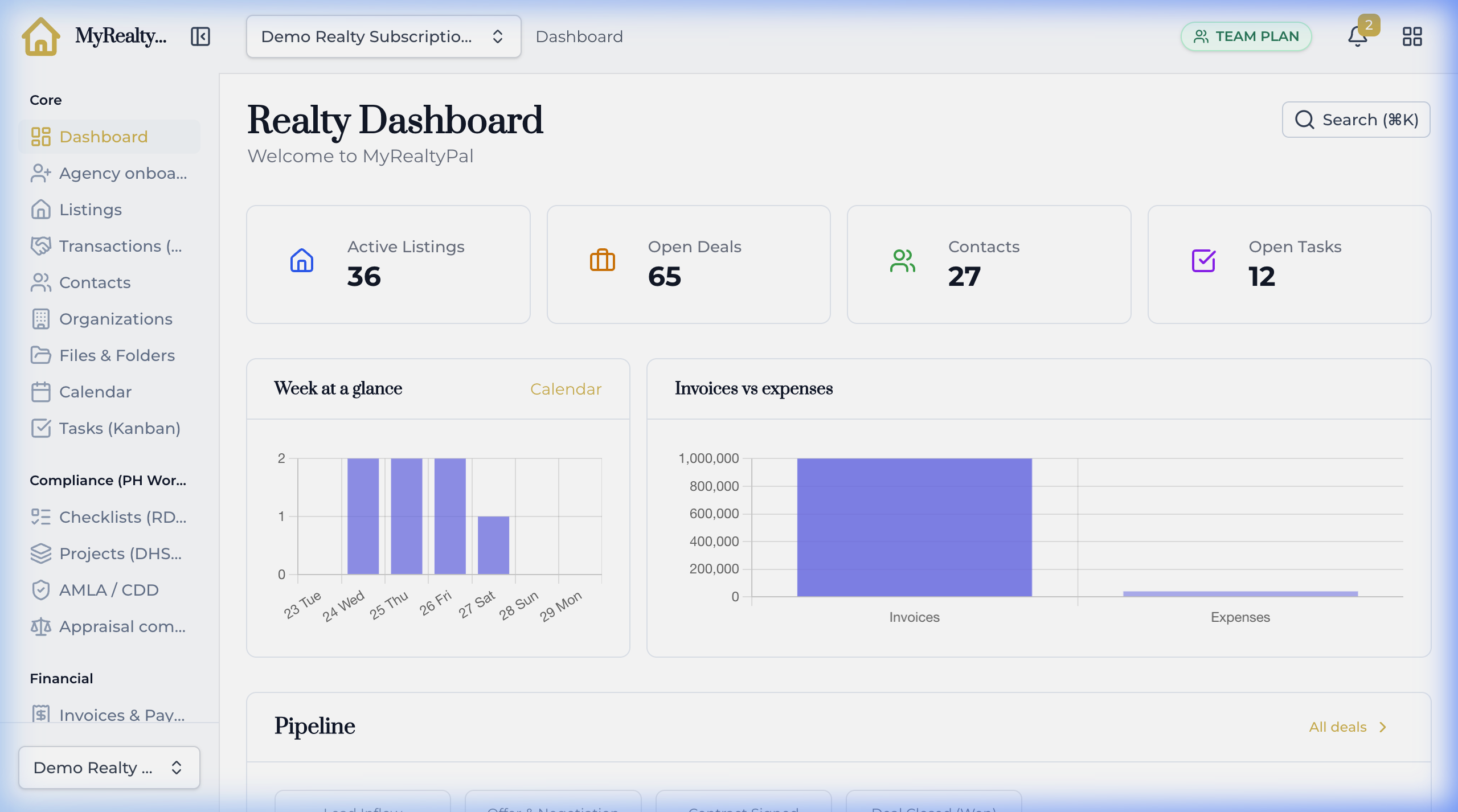 MyRealtyPal Interface